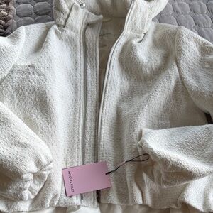 Avec Les Filles Tweed Puffer Hood Jacket